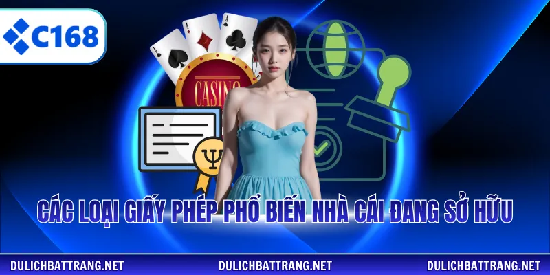 Các loại giấy phép phổ biến nhà cái đang sở hữu